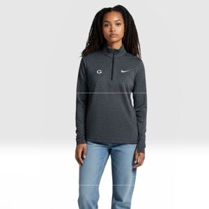 Nike Green Bay Packers Dri Fit Women’s ¼ Zip Shirt S Gray Athletic Long Sleeve